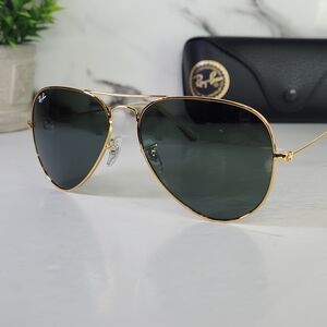 Ray-Ban Aviator Sunglasses RB3025. 58□14 Golden Metal Frame.